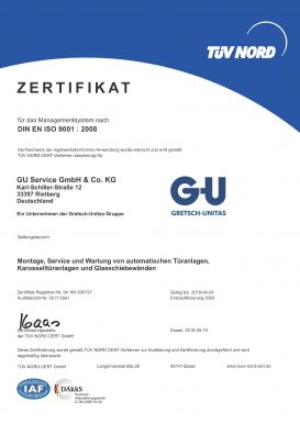 ISO Zertifikat